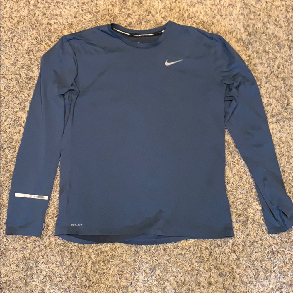 Blue Nike running shirt